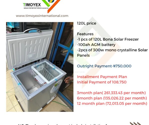 120L Bona Solar Freezer