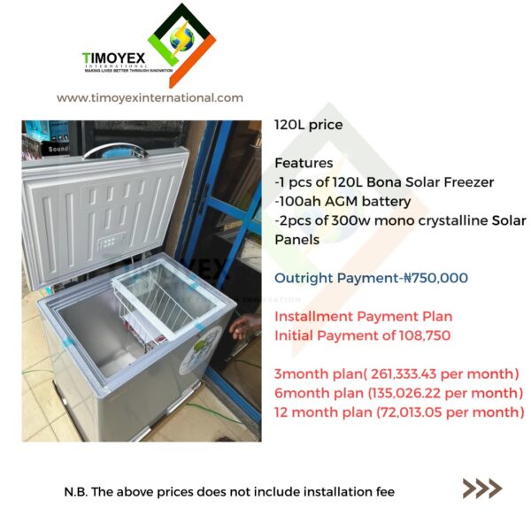 120L Bona Solar Freezer
