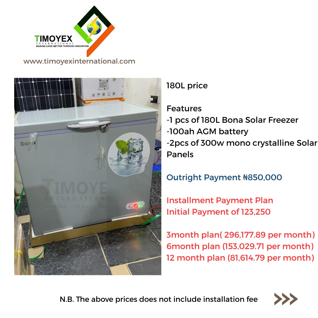 180L Bona Solar Freezer
