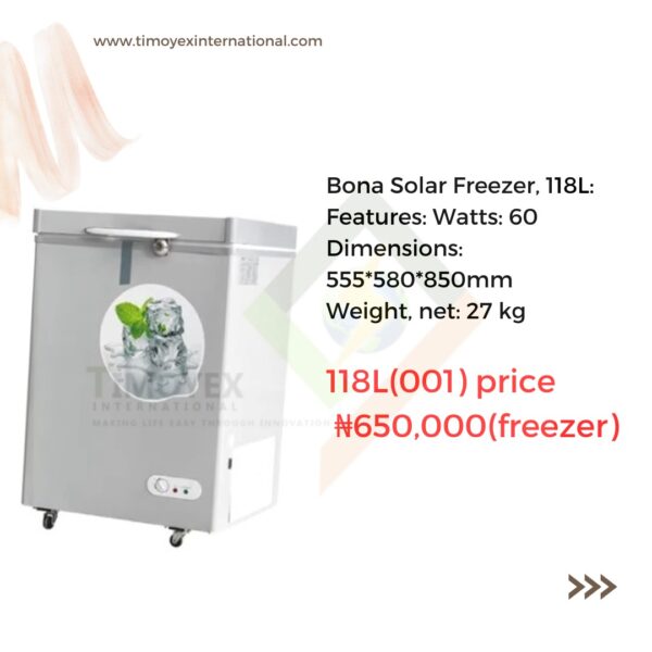 118L Bona Solar Freezer
