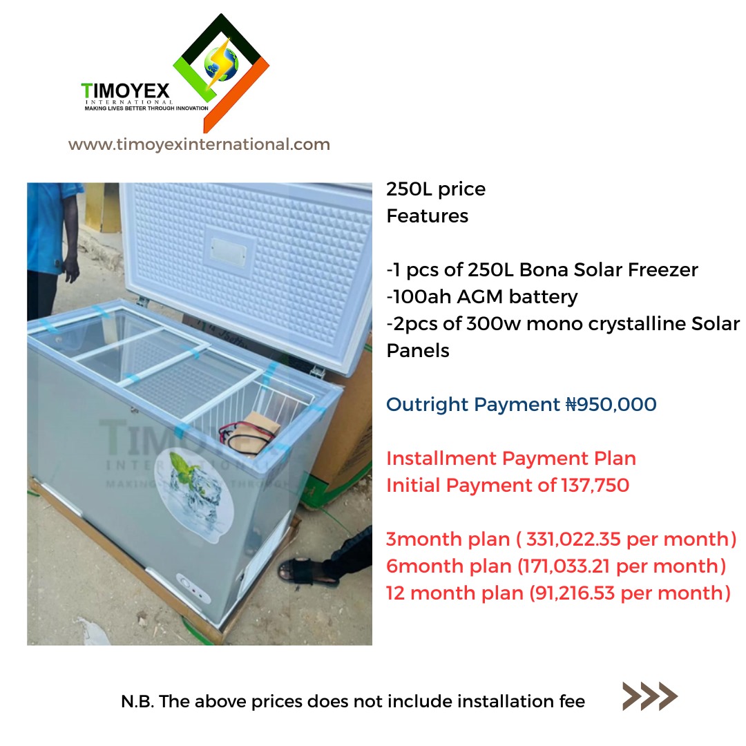 250L Bona Solar Freezer
